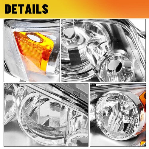 Driver Headlights for 11-20 Dodge Grand Caravan 2008-16 Chrysler Town and Country