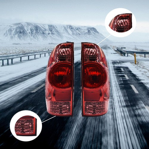 DURAFORCE 2pcs New Left+Right Red Rear Tail Brake Light Lamp Fit For Toyota Tacoma 08-15