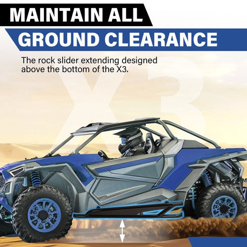 Rock Sliders Tree Kicker Side Nerf Bar For Can Am Maverick X3 2017 2025 2 Seater