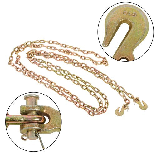 DURAFORCE With Clevis Hooks Transportation Bundle Chain Steel Gold 3150lbs G70 1/4in×20ft