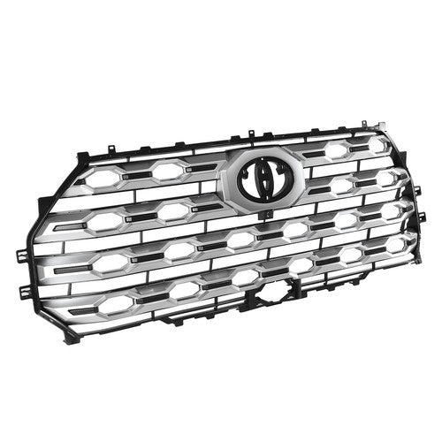 DURAFORCE Fit Toyota Tundra 2022-2024 Platinum Brushed Satin Aluminum Front Upper Grille