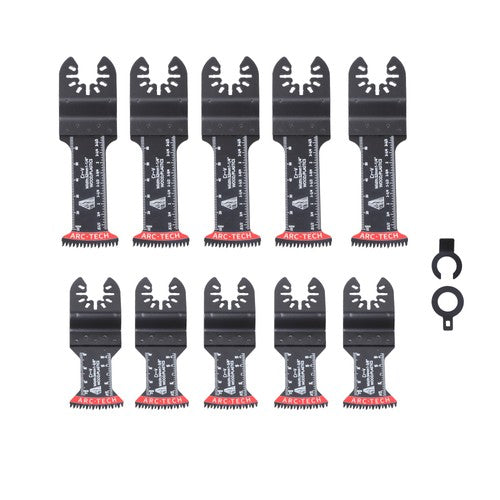 DURAFORCE Oscillating Multitool Blades Kit 10 PCS Japanese Tooth Saw Blades Extra-Long