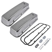 DURAFORCE 3-11/16" Tall Finned Aluminum Valve Covers Fits Chevy Big Block 396 402 427 454