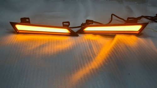 Pair For 2009-2014 Nissan Murano Headlight Reflector Panel W/LED DRL Turn Signal