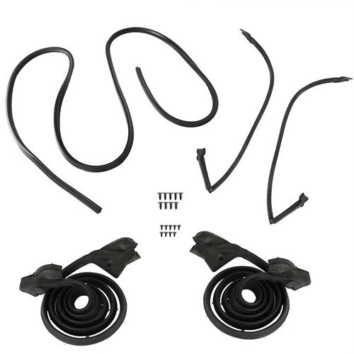 DURAFORCE Weatherstrip Kit Body Sealing Strip 5PCS Rubber For Chevrolet Camaro 1970-1981