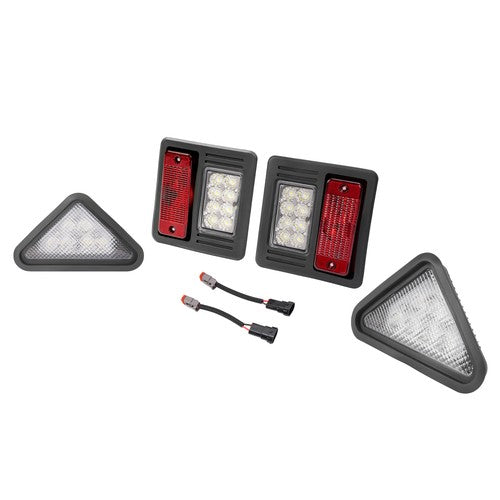 DURAFORCE 4x LED Headlight Tail Exterior Light Kit For Bobcat Skid Steer Loader Plastic