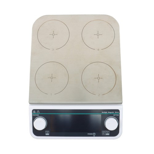 DURAFORCE 4 Position Magnetic Stirrer Multiple Magnetic Stirrer 50-1200 RPM Heating