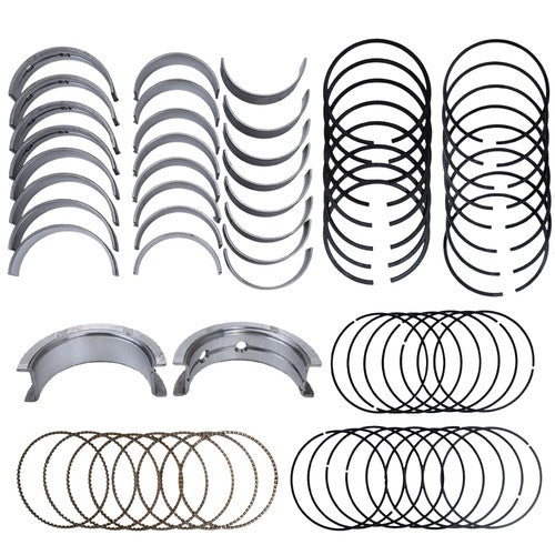 DURAFORCE Main & Rod Bearings Set & Piston Rings Kit For Chevy GMC LS Gen III IV 4.8L 5.3L