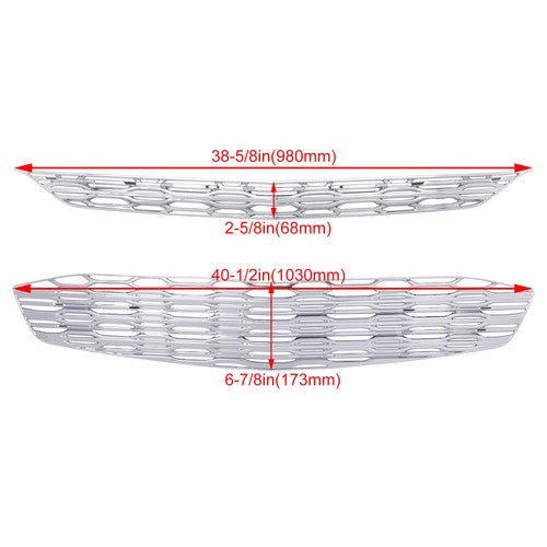 Chrome Snap On Grille Overlay Grill Covers Inserts for 2016 2018 Chevy Malibu