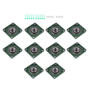 DURAFORCE 10 Pack UCF208-24 Pillow Block Bearing 1 1/2" Bore 4-Bolt Self-Alignment