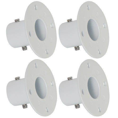 DURAFORCE 4 Pack Aluminum Slide Deck Flange w/ Flange Bolt For Inground Swimming Pools