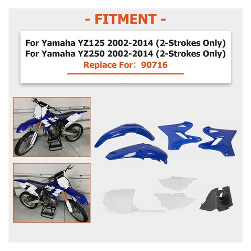 Restyle Plastics Kit Set 2018 Style Blue for Yamaha YZ125 YZ250 2002 2020
