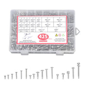 DURAFORCE 425PC 410 Stainless Steel Self-Tapping Screws #8#10 Self-Drilling Assortment Kit