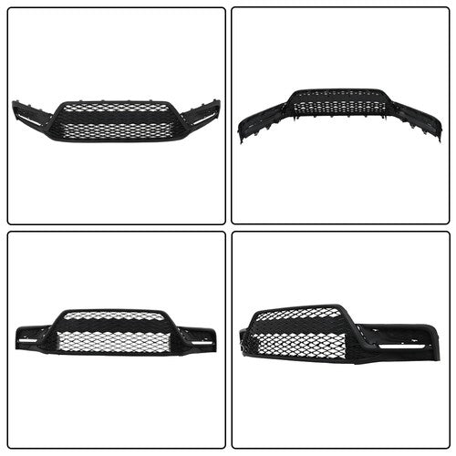 DURAFORCE Black For Toyota Corolla 2023-2024 Pair LED Clear Headlights&Front Lower Grill