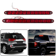 DURAFORCE 2PCS 16" Red Trailer Truck Light Bar 11 LED Stop Turn Tail Rear Brake Lamp Strip