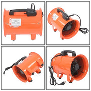 DURAFORCE Portable Blower Steel 8 Inch, 900CFM 180W Industrial Orange 16.4ft Ducting