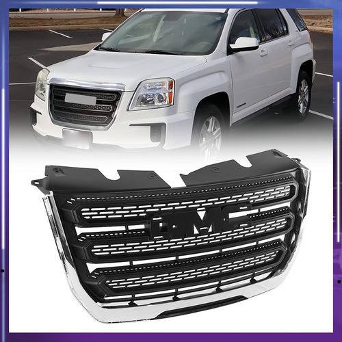 DURAFORCE Front Grille Chrome Frame Black Mesh For GMC Terrain SL SLE 2016-2017 23379208