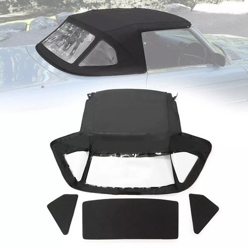 DURAFORCE For Mercedes-Benz 350SL 1972-1973 Black Convertible Soft Top w/ Clear Window
