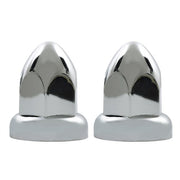 DURAFORCE 40pcs ABS Chrome 33mm Push-on Bullet Flanged Lug Nut Covers for Semi Trucks