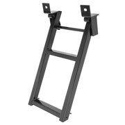 DURAFORCE Truck Bed Step 2-Rung Retractable Tailgate Ladder Heavy Duty W/L-Shaped Bracket