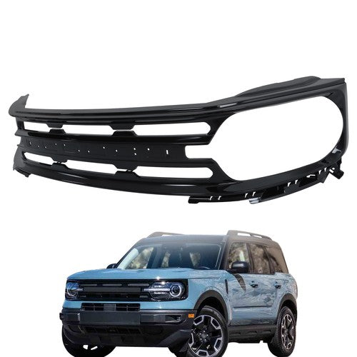 DURAFORCE For Ford Bronco Sport 2021-2023 Front Bumper Upper Grille Durable Plastic Black