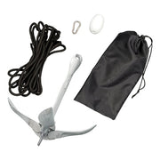 DURAFORCE 1-Pcs White 7.05lb Marine Kayak Anchor Kit Folding Grapnel Boat Anchor with Claw