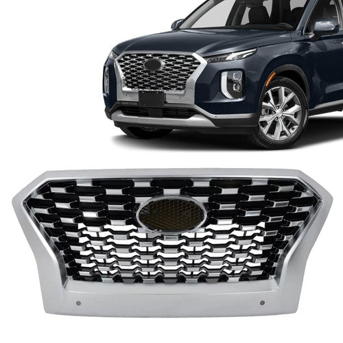 DURAFORCE Front Bumper Grille w/ Sensor Holes For 2020-2022 Hyundai Palisade 86350S8010
