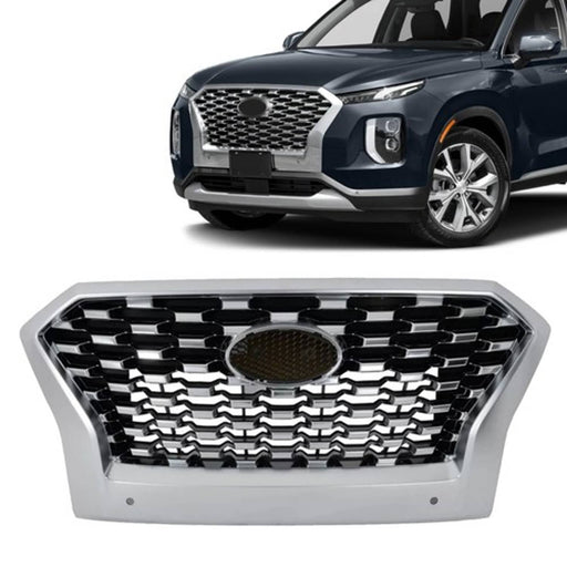 DURAFORCE Front Bumper Grille w/ Sensor Holes For 2020-2022 Hyundai Palisade 86350S8010