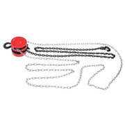 DURAFORCE Chain Hoist Chain Block 1 Ton Capacity 10 Feet Lift Steel Construction Red