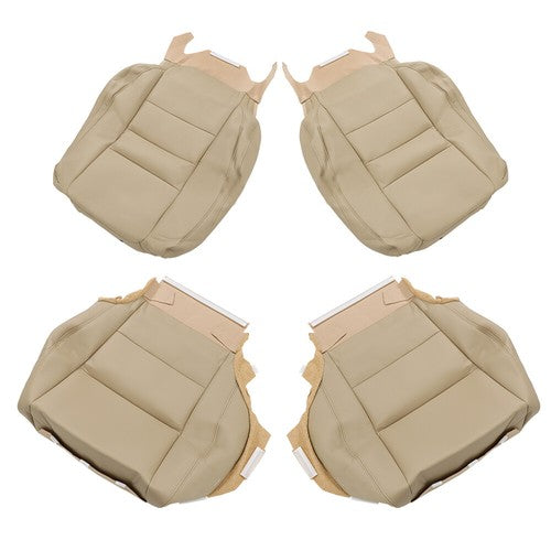 DURAFORCE New Driver Passenger Side Leather Seat Cover 4Pcs Tan For Honda Accord 2008-2012