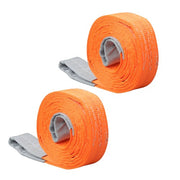 DURAFORCE 2 PCS Polyester Rigging Straps 2" x 10' 18800lbs Capacity Lifting Sling Straps