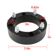 DURAFORCE For Polaris Ranger RZR Wheel Spacers 4x156 2" 131mm M12x1.5 4Pcs Silver 2013+