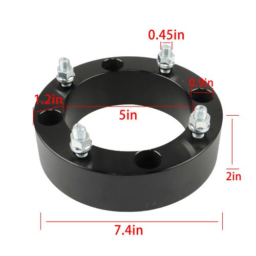 DURAFORCE For Polaris Ranger RZR Wheel Spacers 4x156 2" 131mm M12x1.5 4Pcs Silver 2013+