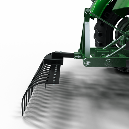 DURAFORCE 48" Landscape Rake Pine Straw Rake Rock Rake Fits 2" Receiver ATV/UTV Tractors