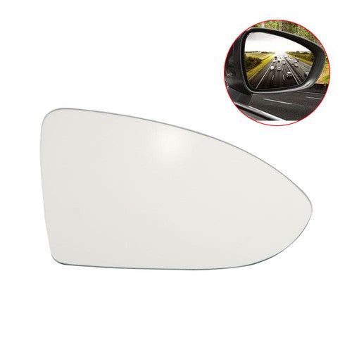 DURAFORCE Right Side Mirror Glass Heated Convex with Plate For VW GOLF MK7 MK7.5 2013-2018