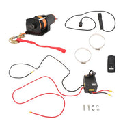 DURAFORCE 2500 lbs Electric Winch 50ft Synthetic Rope 12VDC/1.2HP Wireless & Wired Remote