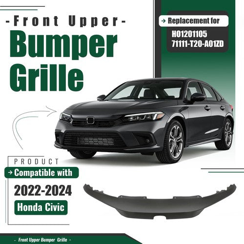 DURAFORCE Front Upper Bumper Grille Cover For Honda Civic 2022 2023 2024 HO1201105