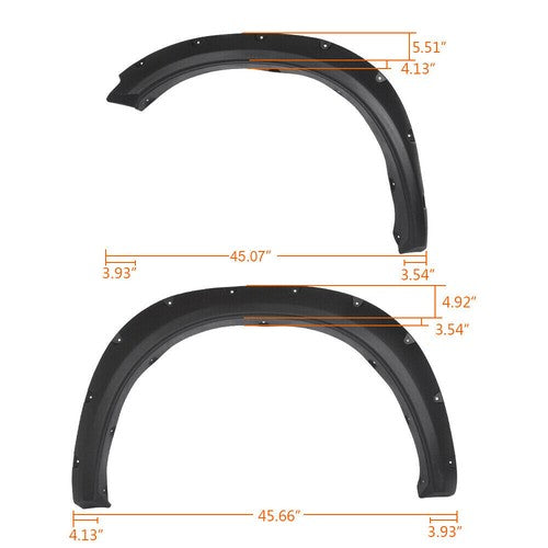 4 Pcs Fender Flares Pocket Rivet Bolt Style Fit For Dodge Ram 1500 Classic 09 23