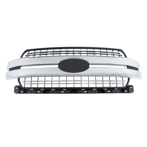 DURAFORCE New For Ford F-150 F150 2018-20 Lariat Style Front Bumper Grille Grill Chrome