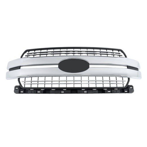 DURAFORCE New For Ford F-150 F150 2018-20 Lariat Style Front Bumper Grille Grill Chrome