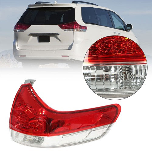 DURAFORCE Tail Light Brake Lamp Outer Red For Toyota Sienna 2011-2014 Right Passenger Side