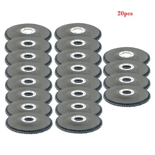 DURAFORCE 20 Pcs 4.5" x 7/8" 80 Grit Flap Discs Grinding Wheels T29 for Angle Grinder