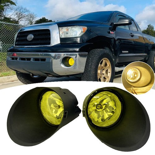 DURAFORCE Bumper Yellow Lens Fog Lights Pair for 2007 2008 2009 2010-2013 for Toyota Tundra