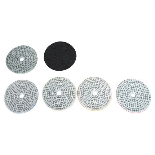 DURAFORCE 5 Inch Diamond Concrete Polishing Pads Wet Dry Set for Quartz Marble Stone NEW
