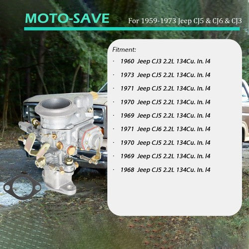 DURAFORCE Solex 1 Barrel Carburetor 17701.02 Fit For Jeep CJ3 CJ5 CJ6 2.2L l4 1959-1973