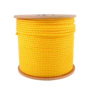 DURAFORCE 1/4" x 600' Yellow Twisted Polypropylene Rope Heavy Duty Poly Ropes For Outdoor