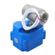 DURAFORCE Solid Motorized Ball Valve 1/2in Full Port SS 9-24V AC/DC NC Auto Return