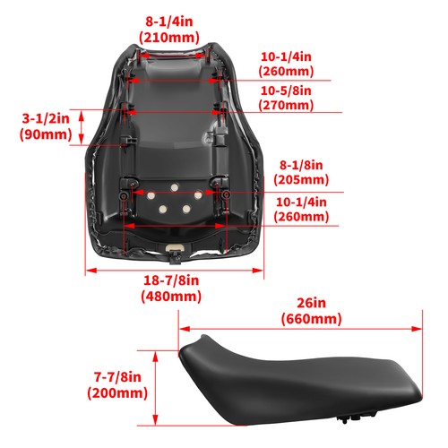DURAFORCE Complete Seat For Yamaha Grizzly 660 2002-2008 Replace for 5KM-24710-00-00