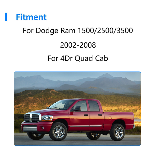 DURAFORCE For 02-08 Dodge Ram Pickup Quad Cab OE Style Rocker Panels & Cab Corners 4PCS