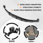 DURAFORCE Tandem Trailer Axle Suspension Kit 4 Leaf Springs U-bolt & Hanger Kit 3500lbs